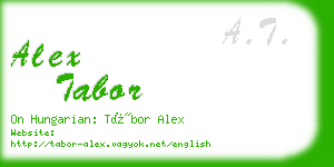 alex tabor business card